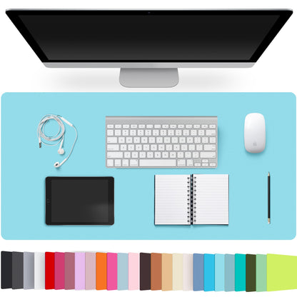 Leather Desk Pad Protector,Non-Slip Desk Pad(Black, 23.6" x 13.7")