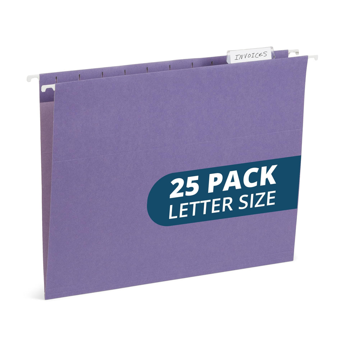 Blue Summit Supplies 25 Hanging File Folders, Letter Size, Black