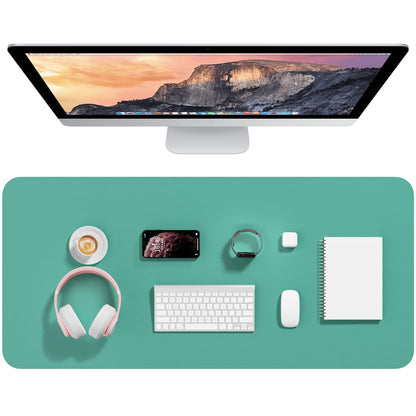 Hsurbtra Desk Pad, 30" x 14" PU Leather Desk Mat, XL Extended Mouse Pad, Waterproof Desktop Blotter Protector, Non-Slip Ultra Thin Large Laptop Keyboard Writing Mat for Office Home, Pink