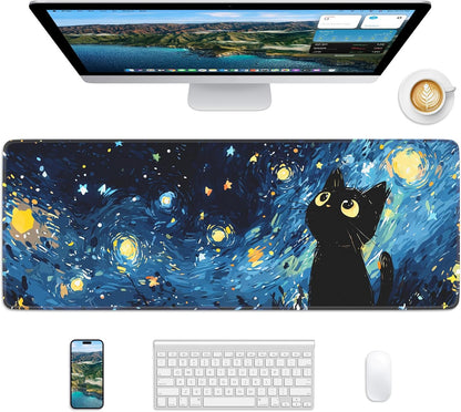 Mouse Pad 31.5x11.8in Large Desk Mat Non-Slip for Office