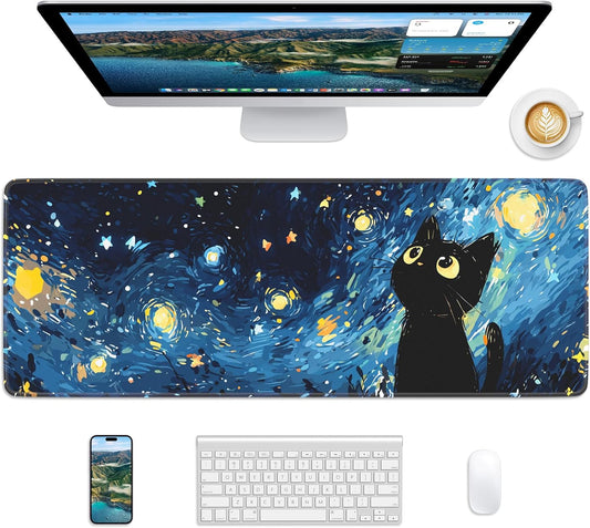 Mouse Pad 31.5x11.8in Large Desk Mat Non-Slip for Office