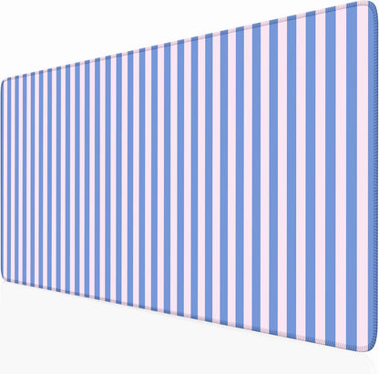 Beige Striped Desk Mat Cute Pastel XXL Large Gaming Mouse Pad Desk Pad Kawaii Aesthetic Home Office Decor Cozy Keyboard Laptop Computer Mat