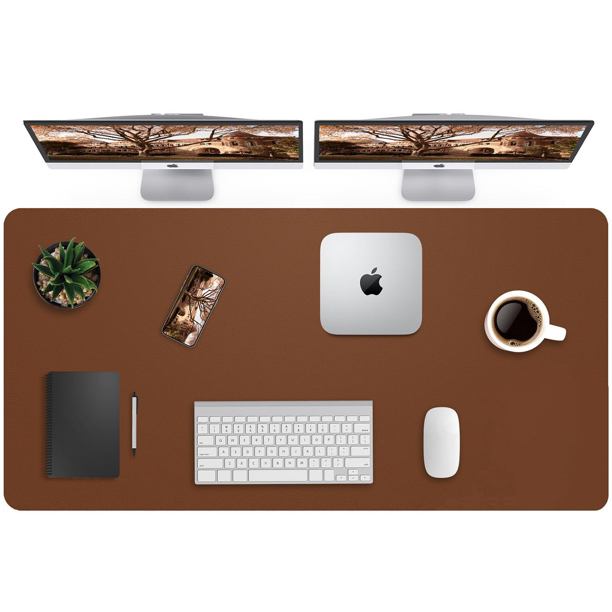 Leather Desk Pad Blotter,Mouse Pad,Office Desk Mat, Non-Slip PU Leather Desk mat,Large Desk mat,Waterproof Keyboard mat for Office/Home/Decor (Black,35" x 17")