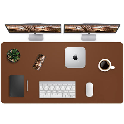 Leather Desk Pad Blotter,Mouse Pad,Office Desk Mat, Non-Slip PU Leather Desk mat,Large Desk mat,Waterproof Keyboard mat for Office/Home/Decor (Black,35" x 17")