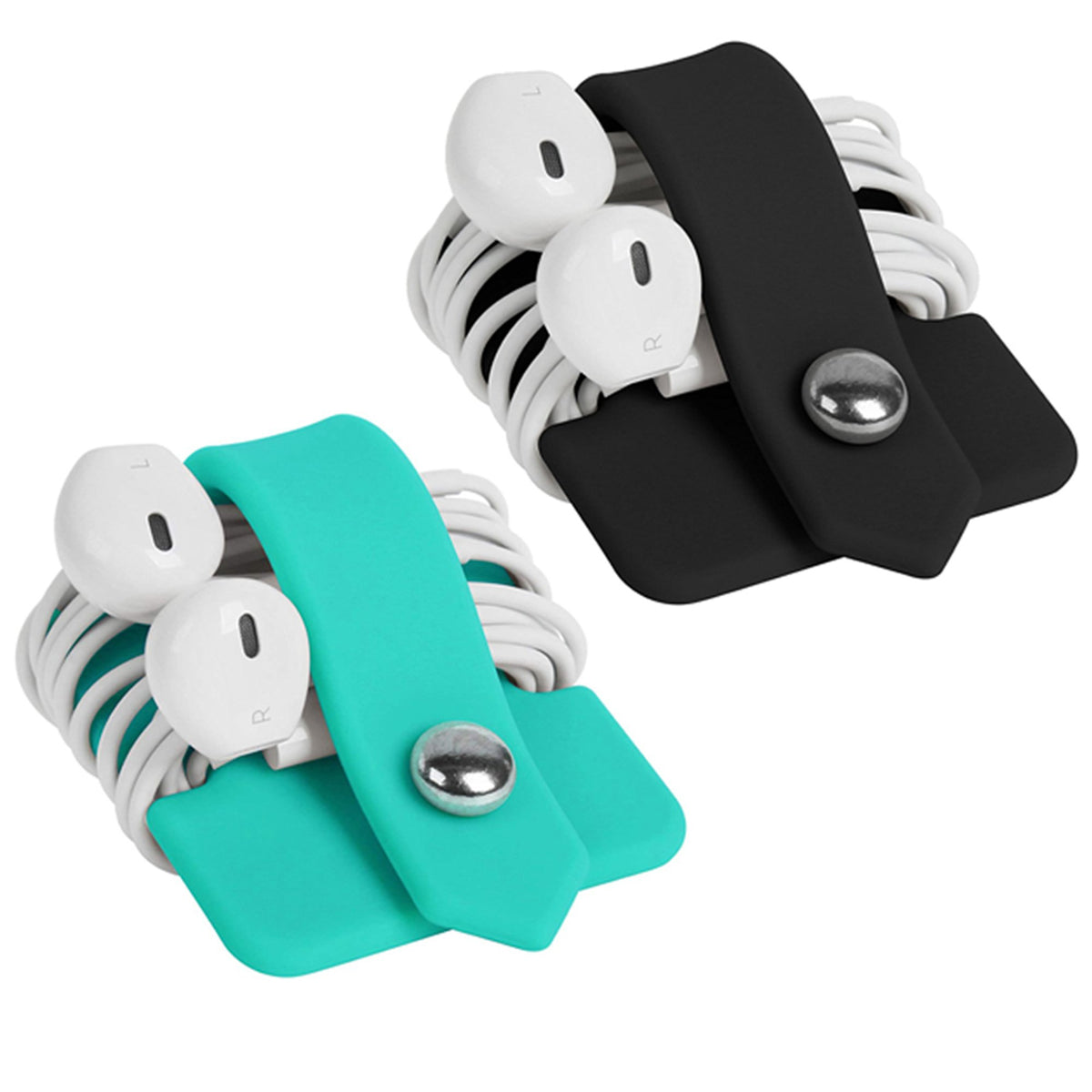 Headphone Case Cord Organizer Earbuds Holder Earphones Case Wrap Winder Headset Keeper Cord Manager Cable Organizer Black