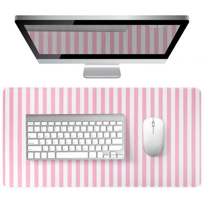 Green Striped Desk Mat Large Mouse Pad Cute Desk Pad Keyboard Computer Mat