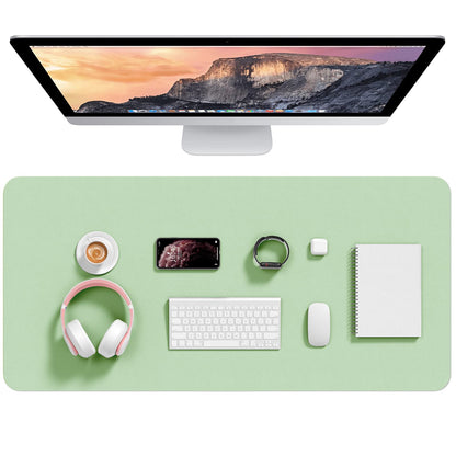 Hsurbtra Desk Pad, 30" x 14" PU Leather Desk Mat, XL Extended Mouse Pad, Waterproof Desktop Blotter Protector, Non-Slip Ultra Thin Large Laptop Keyboard Writing Mat for Office Home, Pink