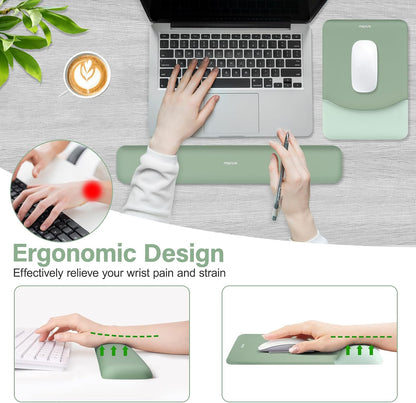 MOSISO Keyboard Mouse Pad Set, Large Gaming Mouse Pad&Keyboard Wrist Rest