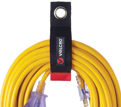 VELCRO Brand Easy Hang Extension Cord Holder Straps Variety Pack, Black