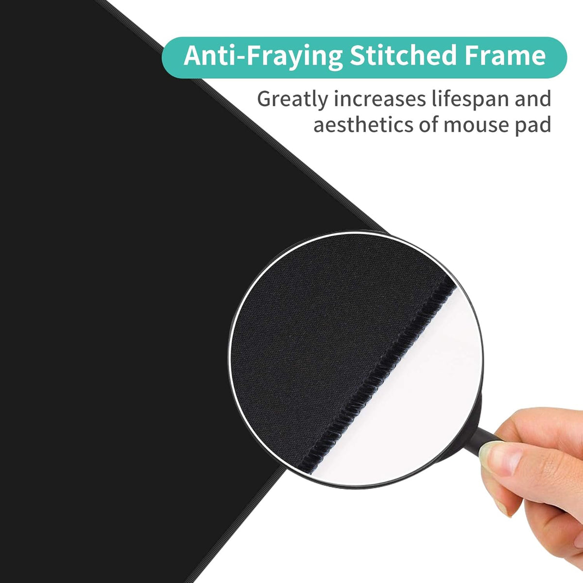 Large Thin Mouse Pad with Stitched Edges, Galaxy Space
