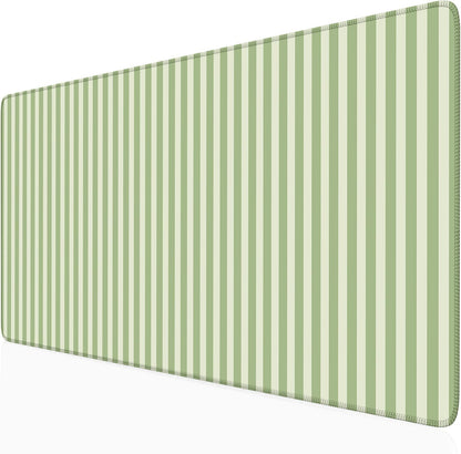 Beige Striped Desk Mat Cute Pastel XXL Large Gaming Mouse Pad Desk Pad Kawaii Aesthetic Home Office Decor Cozy Keyboard Laptop Computer Mat