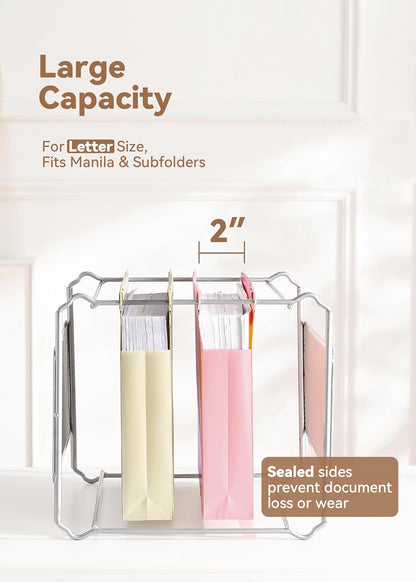 SortRax Plastic Hanging File Folders, 2" Expansion, Letter Size, Pastel