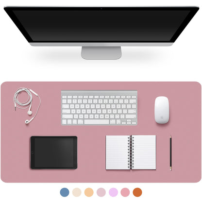Leather Desk Pad Protector,Non-Slip Desk Pad(Black, 23.6" x 13.7")