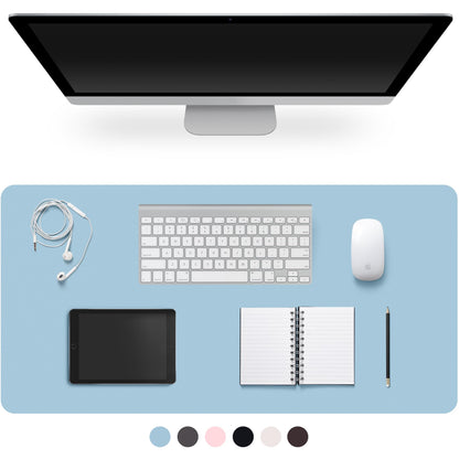 Leather Desk Pad Protector,Non-Slip Desk Pad(Black, 23.6" x 13.7")