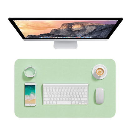 Hsurbtra Desk Pad, 30" x 14" PU Leather Desk Mat, XL Extended Mouse Pad, Waterproof Desktop Blotter Protector, Non-Slip Ultra Thin Large Laptop Keyboard Writing Mat for Office Home, Pink