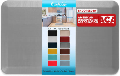 ComfiLife Anti Fatigue Floor Mat – 3/4 Inch Thick Kitchen Mats for Floor, Standing Desk Mat, Kitchen Rug – Comfort at Home, Office – Durable – Stain Resistant – Non-Slip Bottom (20" x 32", Black)