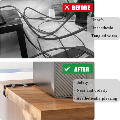 80PCS Hook and Loop Cable Straps, Cable Management Under Desk