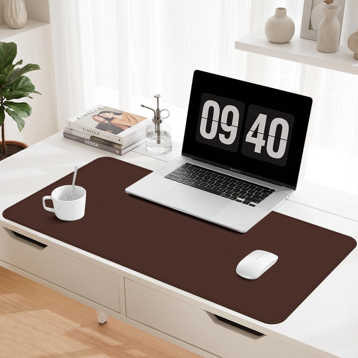 Leather Desk Mat, Desk Pad for Keyboard and Mouse Large Mouse Pads for Desk
