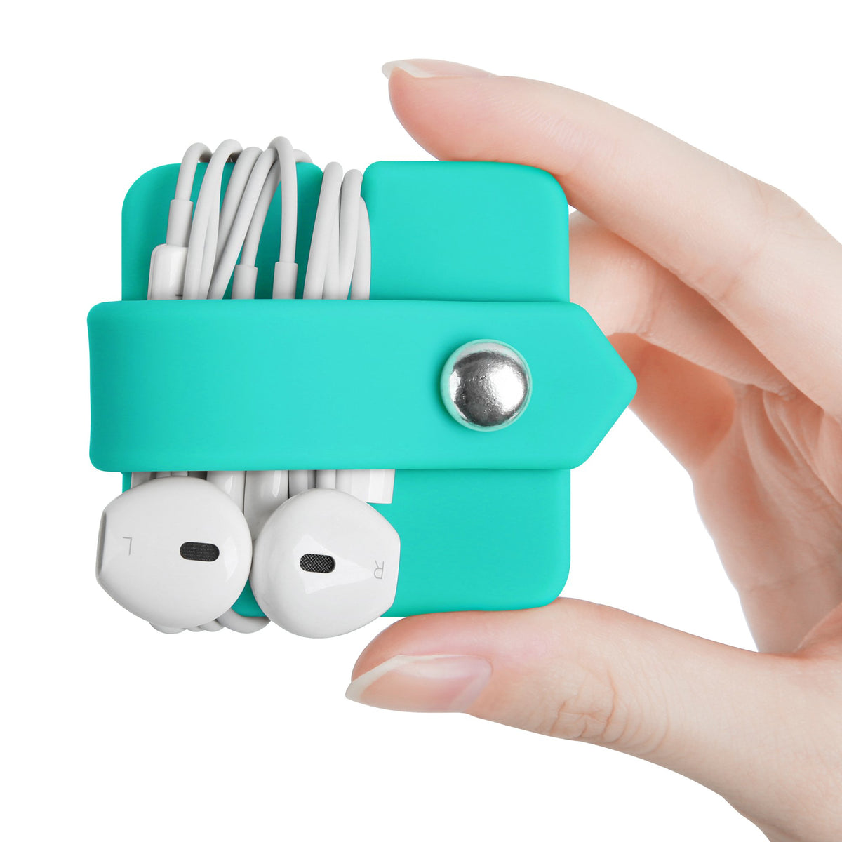 Headphone Case Cord Organizer Earbuds Holder Earphones Case Wrap Winder Headset Keeper Cord Manager Cable Organizer Black