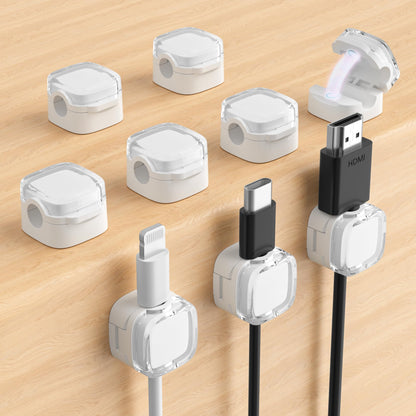 Magnetic Cable Clips, Cute Desk Charger Cord Holder