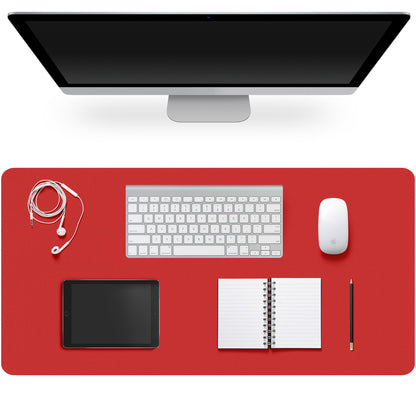 Leather Desk Pad Protector,Non-Slip Desk Pad(Black, 23.6" x 13.7")