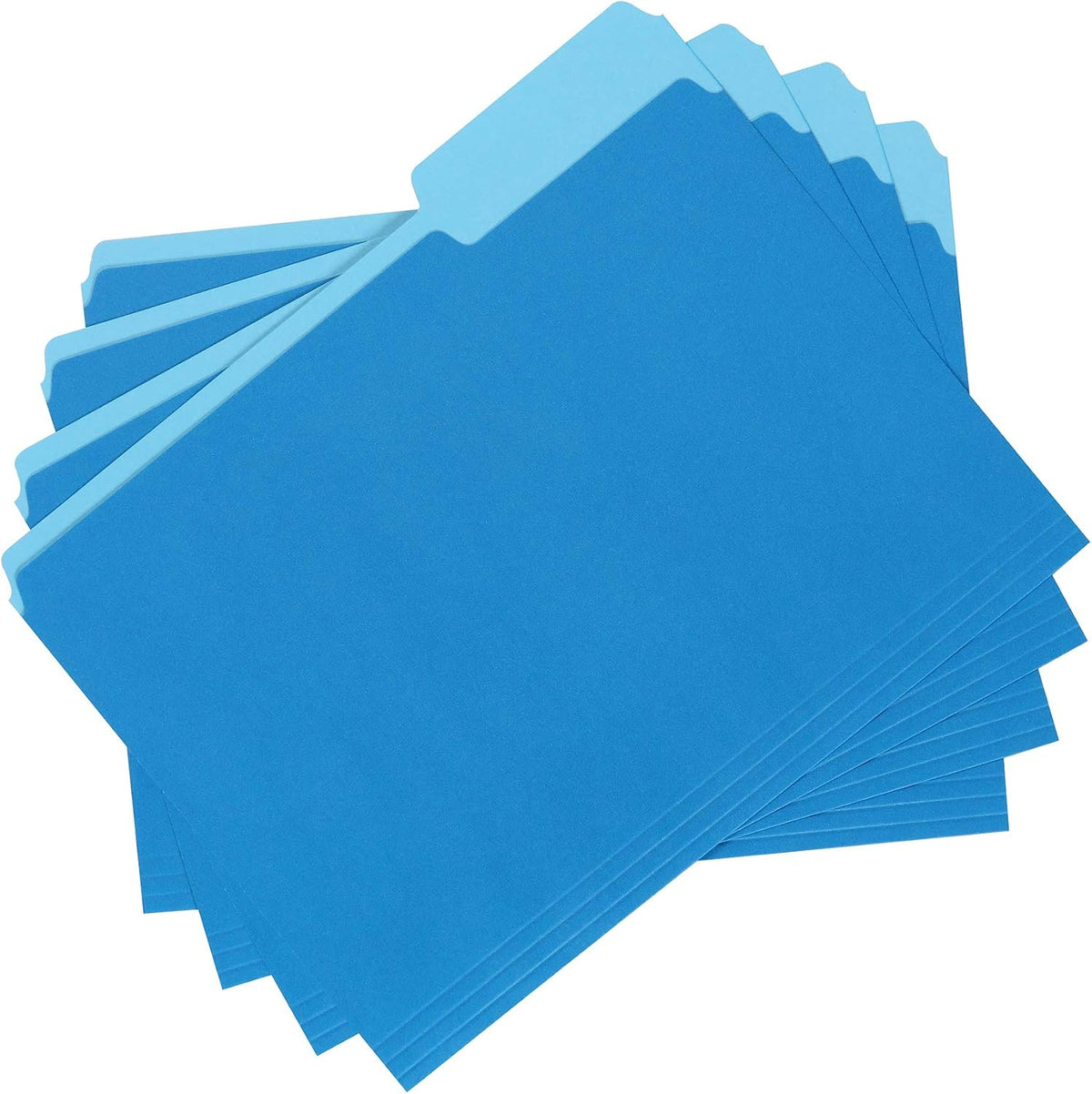 Amazon Basics File Folders for Organization, Letter Size, 1/3 Cut Tab, Sturdy with Tabs for Organizing and Filing, Blue, 36-Pack
