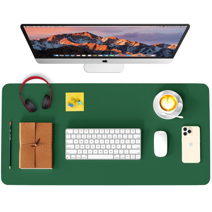 Non-Slip Waterproof Leather Desk Pad Mouse Mat, Purple 31.5x15.7 in