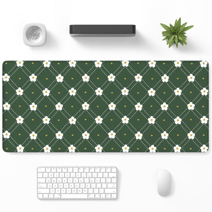 Desk Mat, Large Gaming Mouse Pad, 32" x 12", Boho Retro Floral