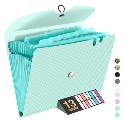 Sooez Expanding File Folders, 13 Pocket Accordion File Organizer, Letter/A4