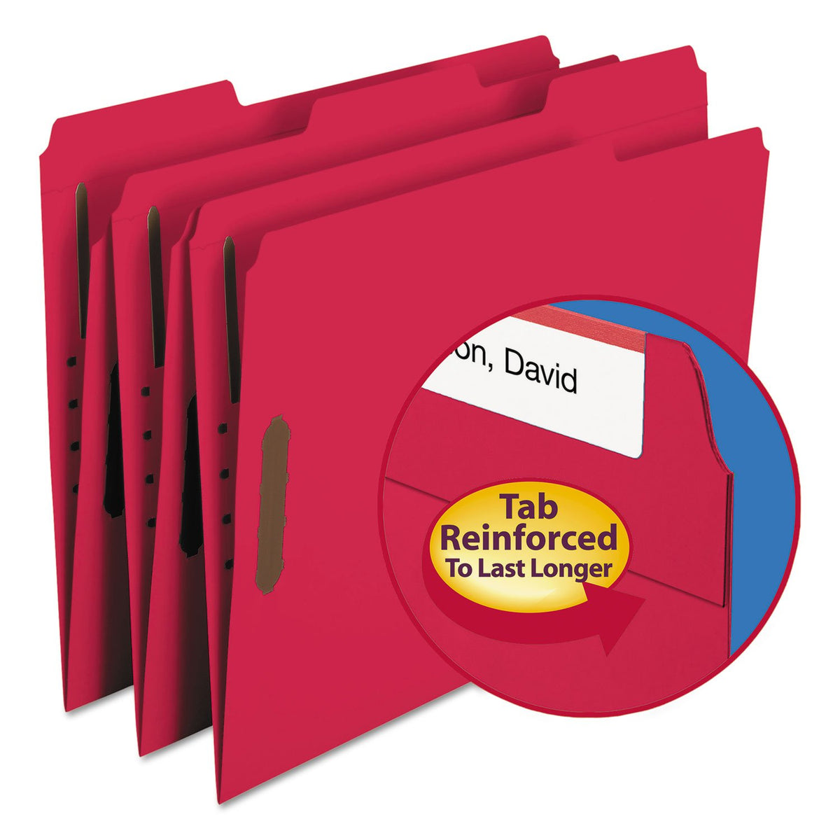 Pendaflex Fastener File Folders, 2 Durable Fasteners, Classification Folder for School, Home and Office, Letter Size, Blue, 1/3 Cut Tabs in Left, Right, Center Positions, 50 per Box (22040GW)