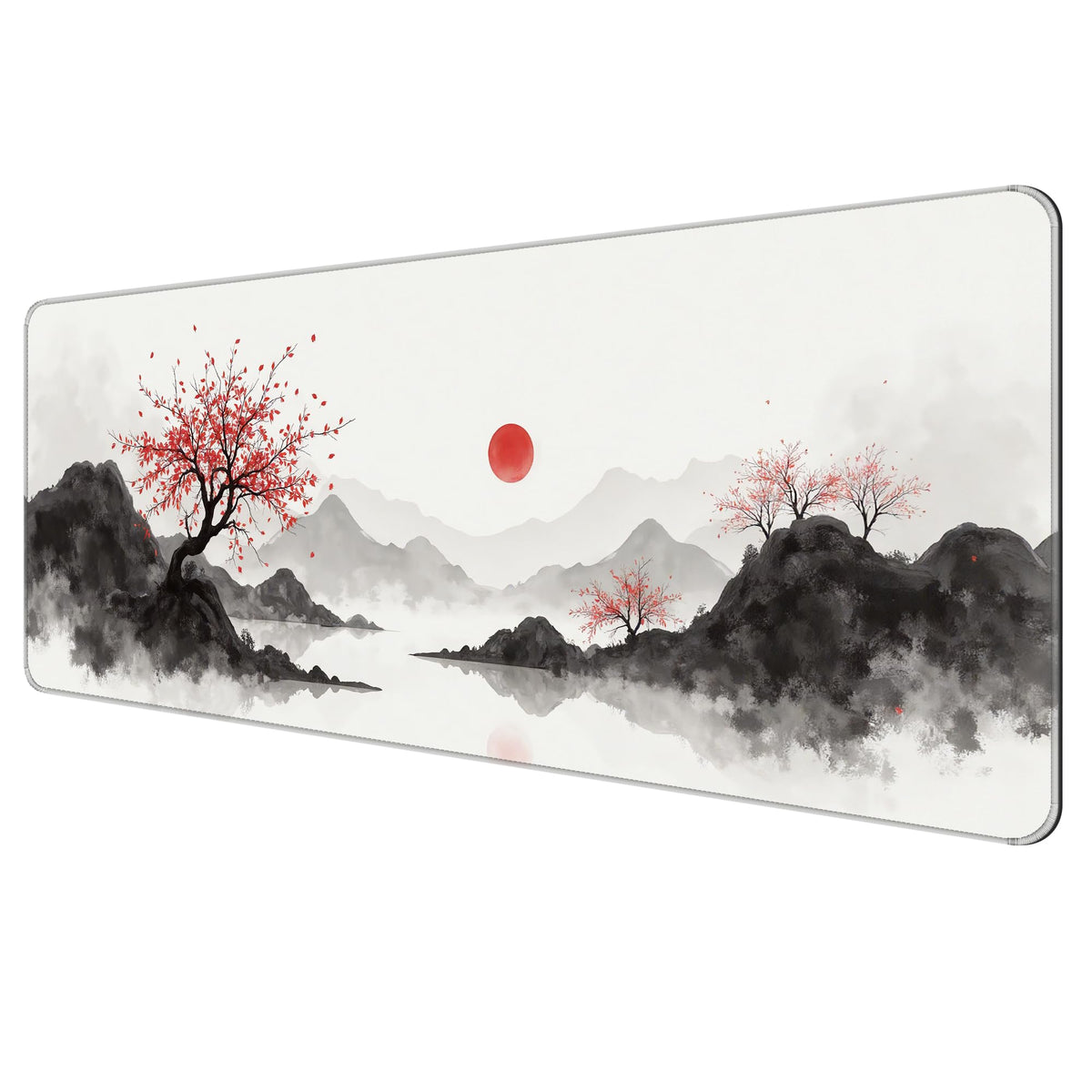 Large Thin Mouse Pad with Stitched Edges, Galaxy Space