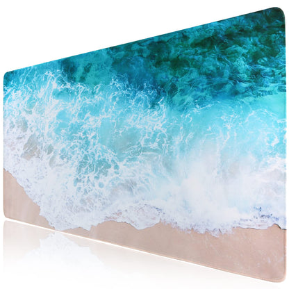 iCasso Desk Cover Mat, Office Mouse Pad,35.4x15.7in,Retro Black
