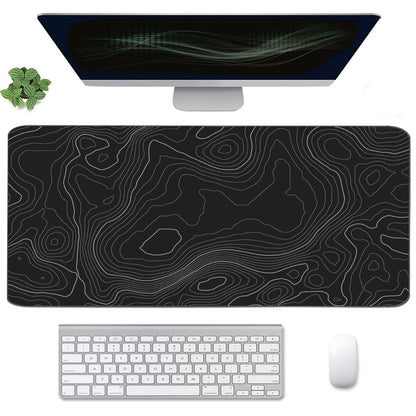 4-in-1 Large Gaming Mouse Pad, Keyboard Wrist Rest Pad & Wrist Support Mousepad Set, Extended Desk Pad Waterproof Desk Mat for Home Office Study Game-Pink Gold Marble