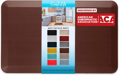ComfiLife Anti Fatigue Floor Mat – 3/4 Inch Thick Kitchen Mats for Floor, Standing Desk Mat, Kitchen Rug – Comfort at Home, Office – Durable – Stain Resistant – Non-Slip Bottom (20" x 32", Black)