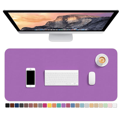 Hsurbtra Desk Pad, 30" x 14" PU Leather Desk Mat, XL Extended Mouse Pad, Waterproof Desktop Blotter Protector, Non-Slip Ultra Thin Large Laptop Keyboard Writing Mat for Office Home, Pink