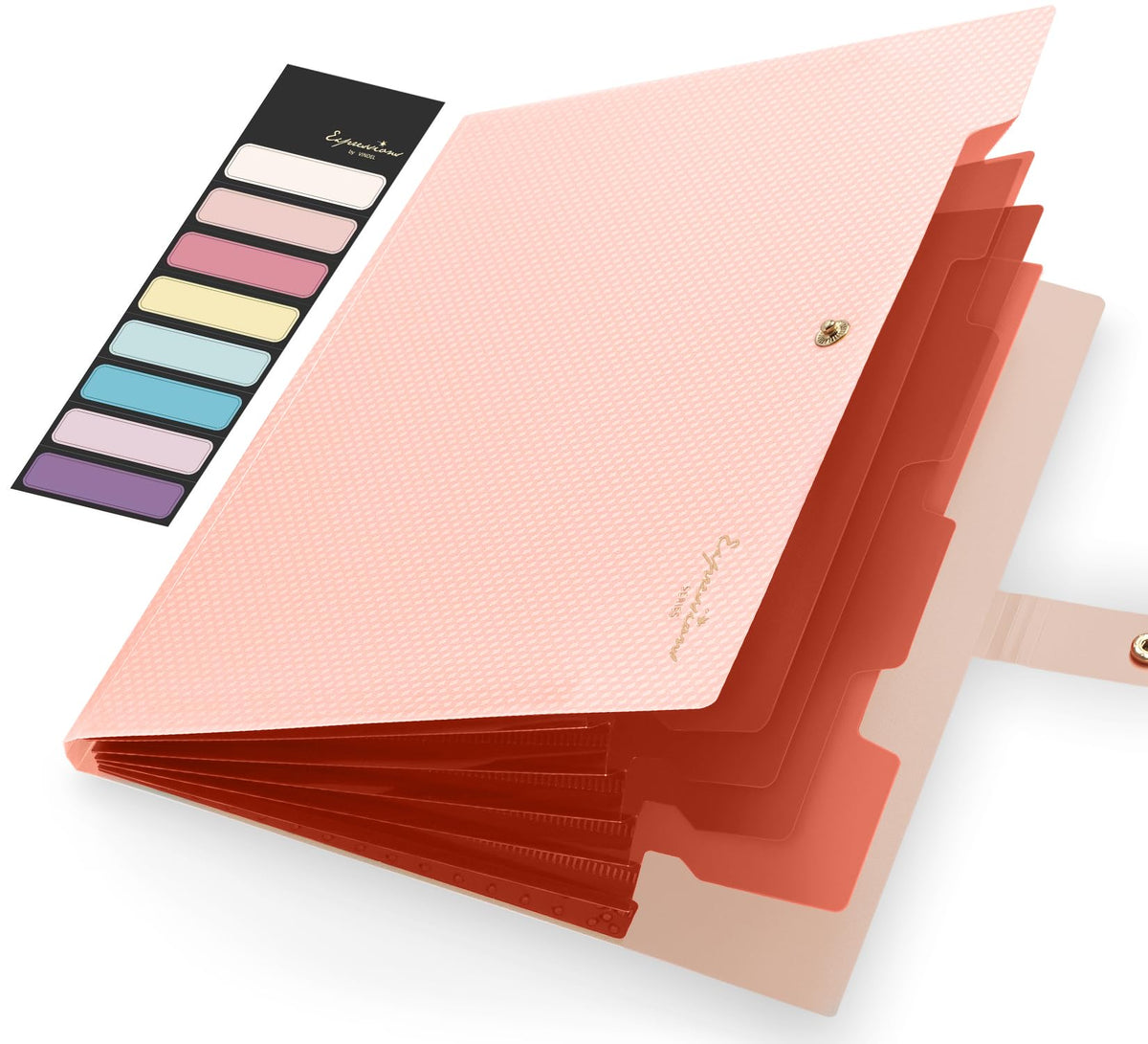 Sooez Accordion File Organizer, Expanding File Folder with Label, 5 Pocket