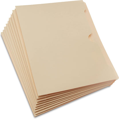 Amazon Basics Reinforced File Jackets, Letter Size, Straight-Cut Tab, 2 Inch Expansion, Manila, 50-Pack