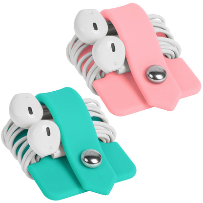 Headphone Case Cord Organizer Earbuds Holder Earphones Case Wrap Winder Headset Keeper Cord Manager Cable Organizer Black