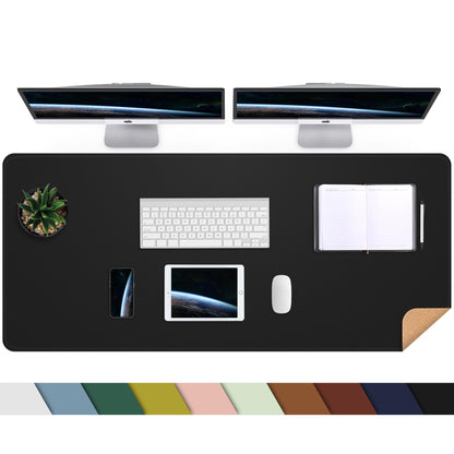 AFIING Large Desk Mat, 47" x 17", Black