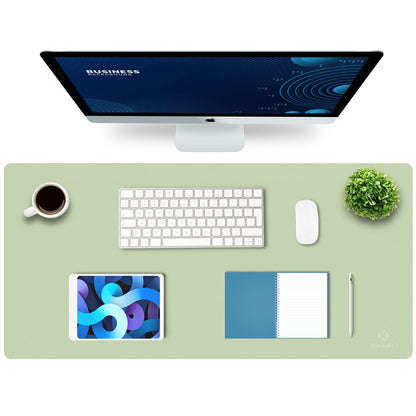 K KNODEL Large Office Desk Mat, Leather Mouse Pad (31.5"x15.7", Black)