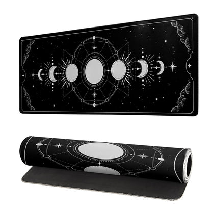 Topographic Contour Extended Big Mouse Pad Large,Gaming Mouse Pad Desk Pad,27.6x11.8 Inch Long Computer Keyboard Mouse Mat Mousepad with 3mm Non-Slip Base and Stitched Edge for Gaming and Office