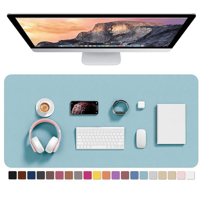 Hsurbtra Desk Pad, 30" x 14" PU Leather Desk Mat, XL Extended Mouse Pad, Waterproof Desktop Blotter Protector, Non-Slip Ultra Thin Large Laptop Keyboard Writing Mat for Office Home, Pink
