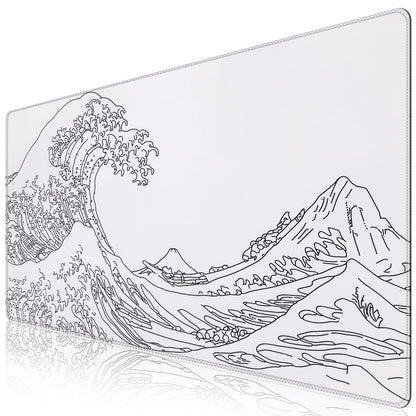 iCasso Desk Cover Mat, Office Mouse Pad,35.4x15.7in,Retro Black