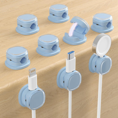 Magnetic Cable Clips, Cute Desk Charger Cord Holder