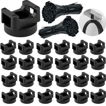 225-Pc Magnetic Cable Ties Set,Magnetic Zip Tie Mounts & Cable Ties