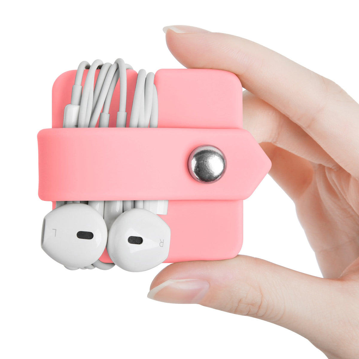 Headphone Case Cord Organizer Earbuds Holder Earphones Case Wrap Winder Headset Keeper Cord Manager Cable Organizer Black