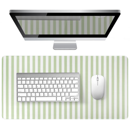 Green Striped Desk Mat Large Mouse Pad Cute Desk Pad Keyboard Computer Mat
