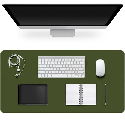 Leather Desk Pad Protector,Non-Slip Desk Pad(Black, 23.6" x 13.7")