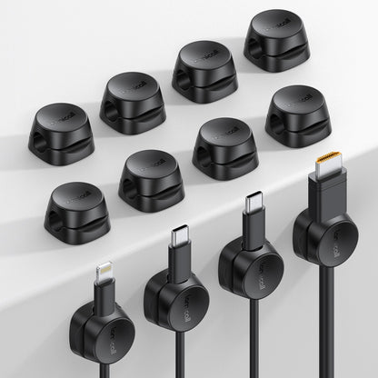 Lamicall 6Pack Cord Organizer, [1s Lock] Spring Cable Holder Clips for Desk