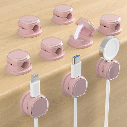 Magnetic Cable Clips, Cute Desk Charger Cord Holder